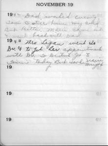 Diary Nov 19