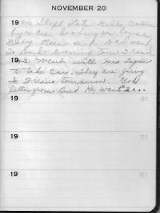Diary Nov 20