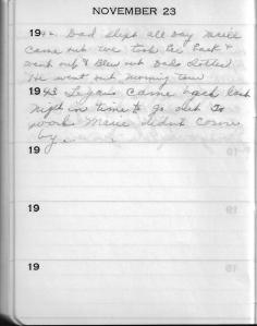Diary Nov 23