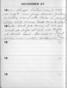 Diary Nov 27
