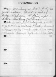 Diary Nov 30