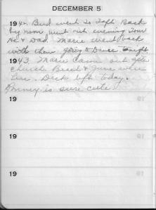 Diary Dec 5