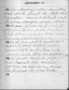 Diary Jan 11