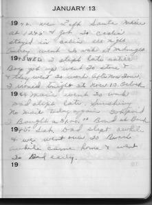 Diary Jan 13