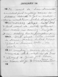 Diary Jan 14