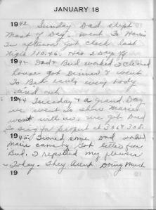 Diary Jan 18
