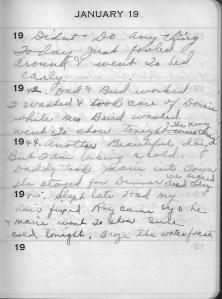 Diary Jan 19