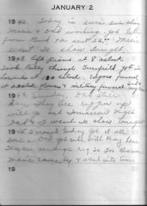 Diary Jan 2