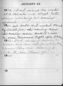 Diary Jan 23