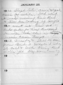 Diary Jan 25