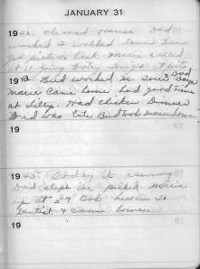 Diary Jan 31