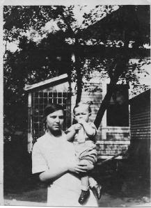 This is Georgia Mary Coakley and her son Henry Burl Stevens Jr. in 1923.